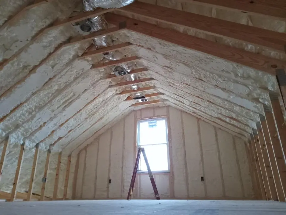 Spray foam roofing application for Crawl Space Insulation project in Suamico